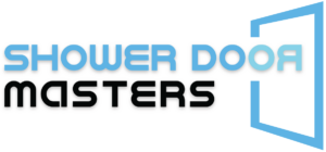 Shower Door Masters - logo in blue and black