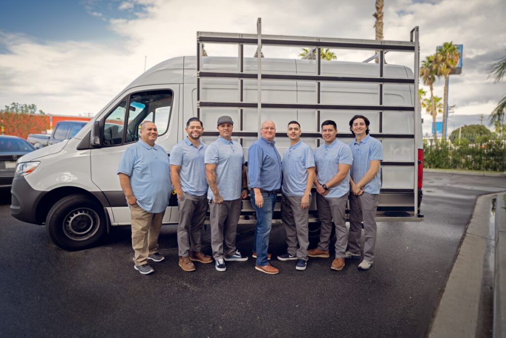 Glass Installation team at Shower Door Masters in Tustin, CA